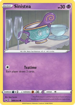 Sinistea (089/202) [SWSH01 Sword & Shield Base Set] Reverse Holofoil - Common
