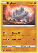 Rhyhorn (097/202) [SWSH01 Sword & Shield Base Set] Reverse Holofoil - Common