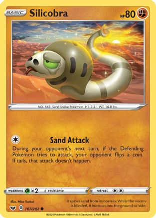 Silicobra (107/202) [SWSH01 Sword & Shield Base Set] - Common