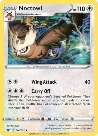 Noctowl (144/202) [SWSH01 Sword & Shield Base Set] - Rare