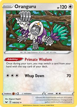 Oranguru (148/202) [SWSH01 Sword & Shield Base Set] Holofoil - Holo Rare
