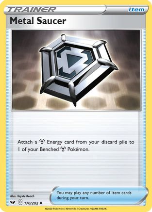 Metal Saucer (170/202) [SWSH01 Sword & Shield Base Set] Reverse Holofoil - Uncommon
