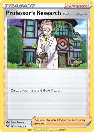 Professor's Research (178/202) [SWSH01 Sword & Shield Base Set] Reverse Holofoil - Holo Rare