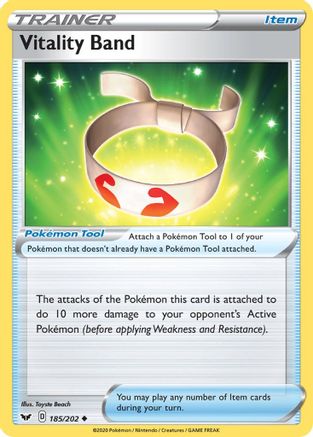 Vitality Band (185/202) [SWSH01 Sword & Shield Base Set] Reverse Holofoil - Uncommon