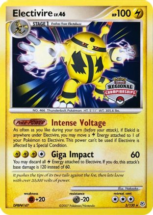 Electivire (Regional Championships) (3/130) [League & Championship Cards] - Promo