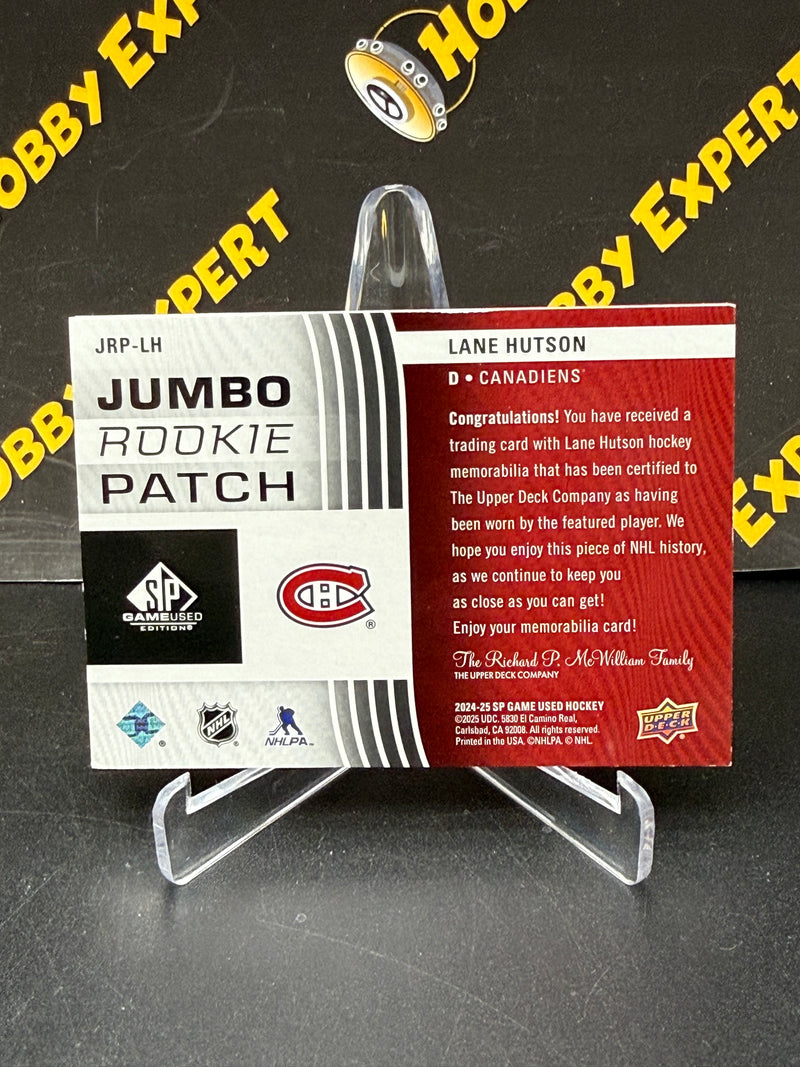 Lane Hutson Jumbo Rookie Patch /25 - Montreal Canadiens - SP Game Used