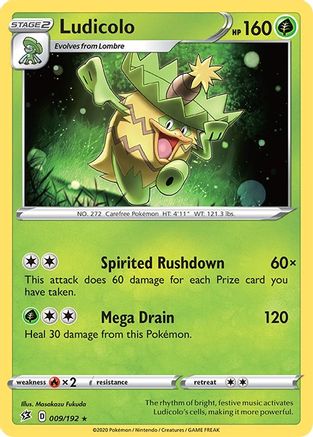 Ludicolo (009/192) [SWSH02 Rebel Clash] Reverse Holofoil - Rare