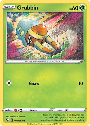 Grubbin (016/192) [SWSH02 Rebel Clash] Reverse Holofoil - Common