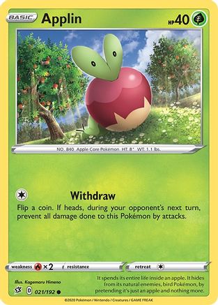 Applin (021/192) [SWSH02 Rebel Clash] Reverse Holofoil - Common