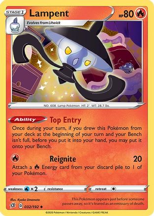 Lampent (032/192) [SWSH02 Rebel Clash] Reverse Holofoil - Uncommon