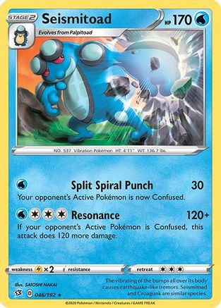 Seismitoad (046/192) [SWSH02 Rebel Clash] - Rare