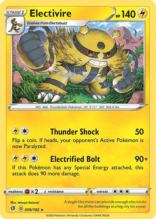 Electivire (059/192) [SWSH02 Rebel Clash] Reverse Holofoil - Rare
