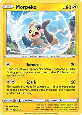 Morpeko (073/192) [SWSH02 Rebel Clash] Reverse Holofoil - Uncommon