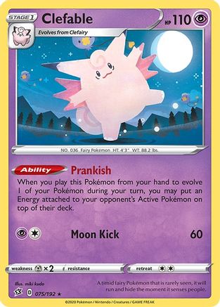 Clefable (075/192) [SWSH02 Rebel Clash] Reverse Holofoil - Holo Rare