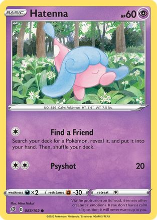 Hatenna (083/192) [SWSH02 Rebel Clash] Reverse Holofoil - Common