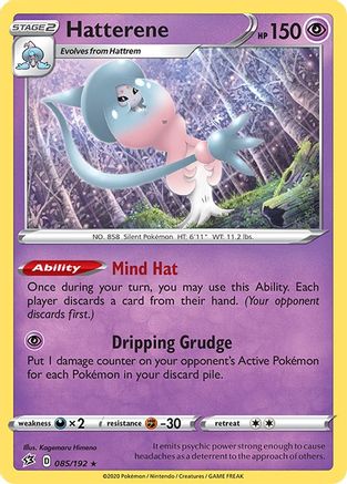 Hatterene (085/192) [SWSH02 Rebel Clash] Holofoil - Holo Rare