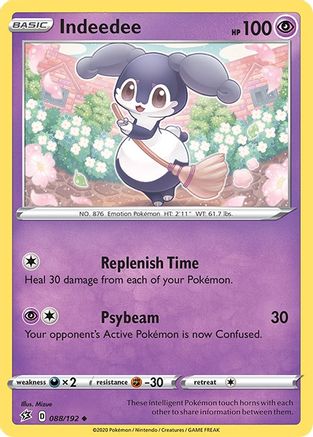 Indeedee (088/192) [SWSH02 Rebel Clash] Reverse Holofoil - Uncommon