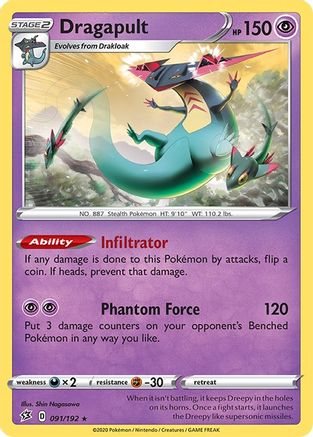 Dragapult (091/192) [SWSH02 Rebel Clash] Reverse Holofoil - Holo Rare