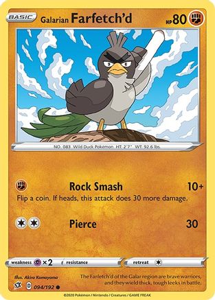Galarian Farfetch'd (094/192) [SWSH02 Rebel Clash] - Common