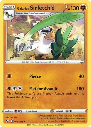 Galarian Sirfetch'd (095/192) [SWSH02 Rebel Clash] Reverse Holofoil - Holo Rare