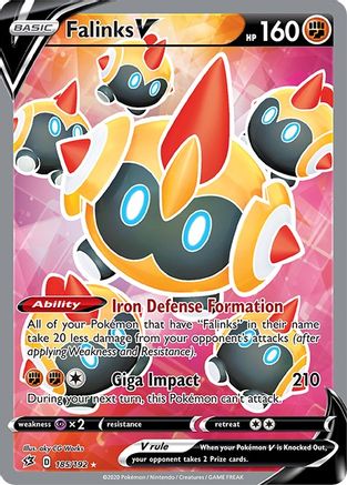 Falinks V (Full Art) (185/192) [SWSH02 Rebel Clash] Holofoil - Ultra Rare