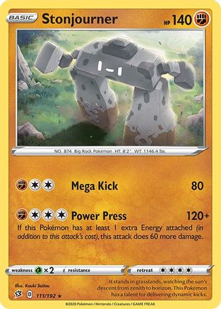 Stonjourner (111/192) [SWSH02 Rebel Clash] Holofoil - Holo Rare