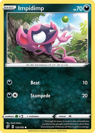 Impidimp (123/192) [SWSH02 Rebel Clash] Reverse Holofoil - Common