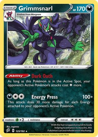 Grimmsnarl (125/192) [SWSH02 Rebel Clash] Holofoil - Holo Rare