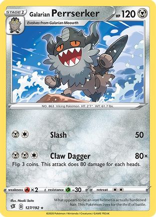Galarian Perrserker (127/192) [SWSH02 Rebel Clash] - Rare