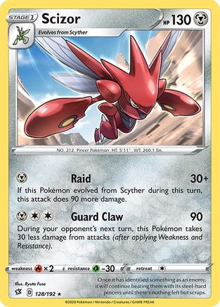 Scizor (128/192) [SWSH02 Rebel Clash] Reverse Holofoil - Rare
