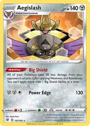 Aegislash (135/192) [SWSH02 Rebel Clash] Reverse Holofoil - Rare