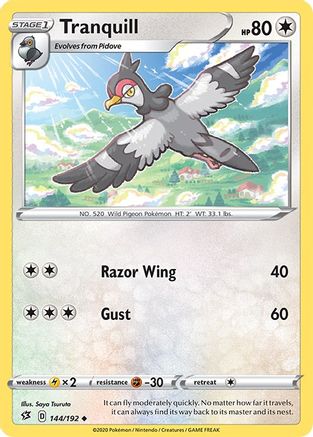 Tranquill (144/192) [SWSH02 Rebel Clash] Reverse Holofoil - Uncommon