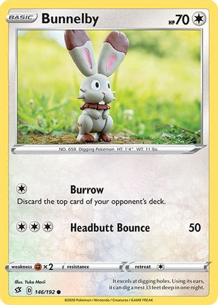 Bunnelby (146/192) [SWSH02 Rebel Clash] Reverse Holofoil - Common