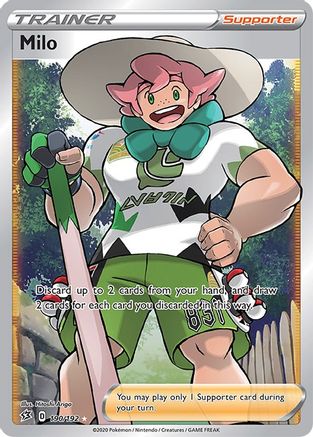 Milo (Full Art) (190/192) [SWSH02 Rebel Clash] Holofoil - Ultra Rare
