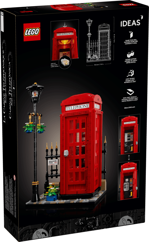 Red London Telephone Box - Lego IDEAS (21347) - NEW
