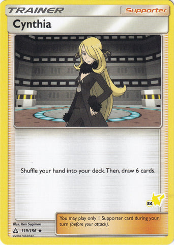 Cynthia - 119/156 (#24 Pikachu Stamped) [BTA - 119/156]