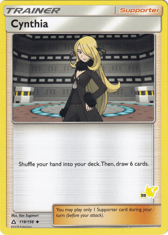 Cynthia - 119/156 (#59 Pikachu Stamped) [BTA - 119/156]