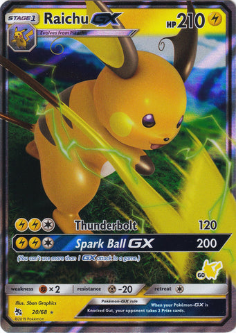 Raichu GX - 20/68 (#60 Pikachu Stamped) [BTA - 020/068]