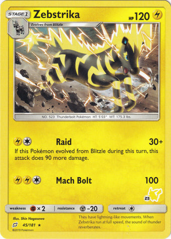Zebstrika - 45/181 (#23 Pikachu Stamped) [BTA - 045/181]