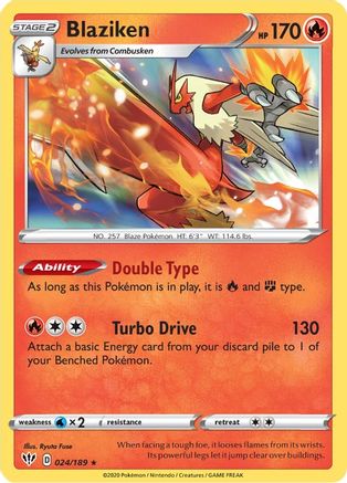 Blaziken (024/189) [SWSH03 Darkness Ablaze] Holofoil - Holo Rare