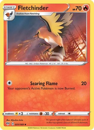 Fletchinder (031/189) [SWSH03 Darkness Ablaze] - Uncommon