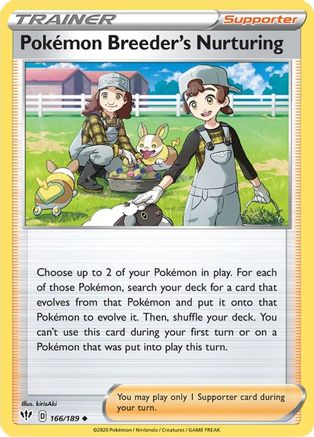 Pokemon Breeder's Nurturing (166/189) [SWSH03 Darkness Ablaze] - Uncommon