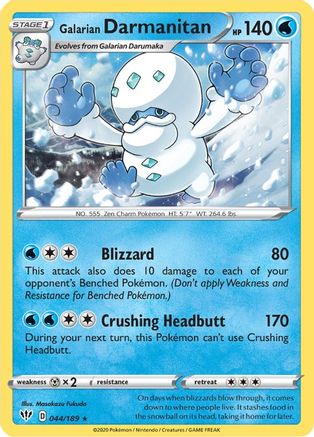 Galarian Darmanitan (044/189) [SWSH03 Darkness Ablaze] Reverse Holofoil - Rare
