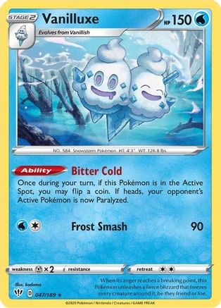 Vanilluxe (047/189) [SWSH03 Darkness Ablaze] - Rare