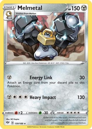 Melmetal (130/189) [SWSH03 Darkness Ablaze] - Rare