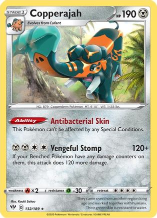 Copperajah (132/189) [SWSH03 Darkness Ablaze] Holofoil - Holo Rare
