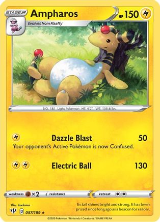 Ampharos (057/189) [SWSH03 Darkness Ablaze] - Rare