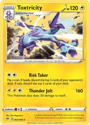 Toxtricity (063/189) [SWSH03 Darkness Ablaze] Reverse Holofoil - Holo Rare