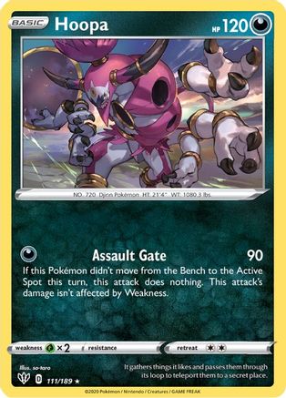 Hoopa (111/189) [SWSH03 Darkness Ablaze] Holofoil - Holo Rare