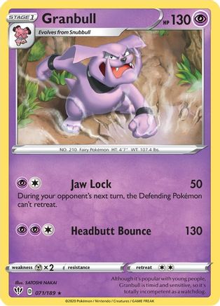 Granbull (071/189) [SWSH03 Darkness Ablaze] Reverse Holofoil - Rare